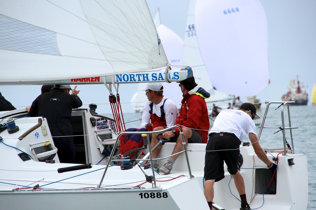 Danger Zone heads up the beat - 2012 Harken Young 88 Nationals © Richard Gladwell www.photosport.co.nz